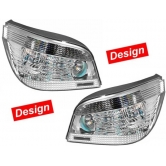 Задние светодиодные тюнинговые фонари для BMW 5 E60/61,  хромированный корпус. Производитель: Hella. 2SK 008 679-811.