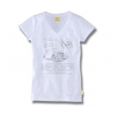   Volkswagen Beetle T-Shirt, Beauty Coming Soon, Ladies, White 5C0084210A084