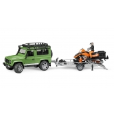 Land Rover Defender Station Wagon, Snowmobile With Trailer & Driver Set LBTY551GNA