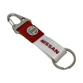  Nissan Key Ring, White/Red 999CHARMWHIT