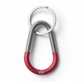 MINI Keyring Colour Block, GREY/CORAL 80272460884